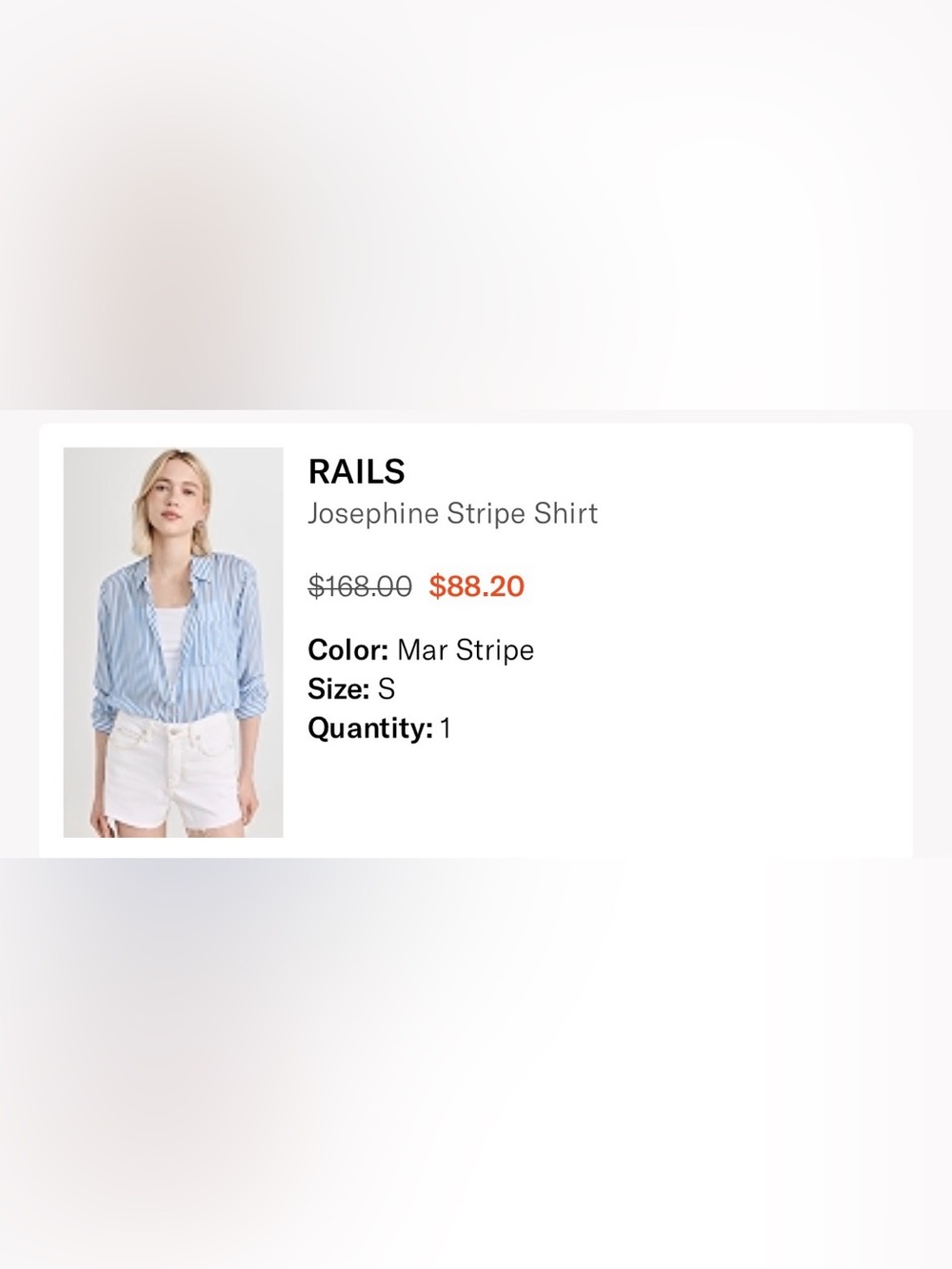 Rails Josephine Stripe Shirt in Mar Stripe